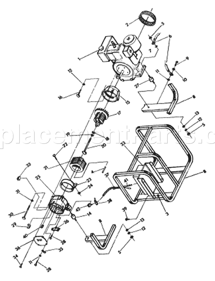 Page A Diagram and Parts List for 9493-0 ET2100 Briggs and Stratton Generator